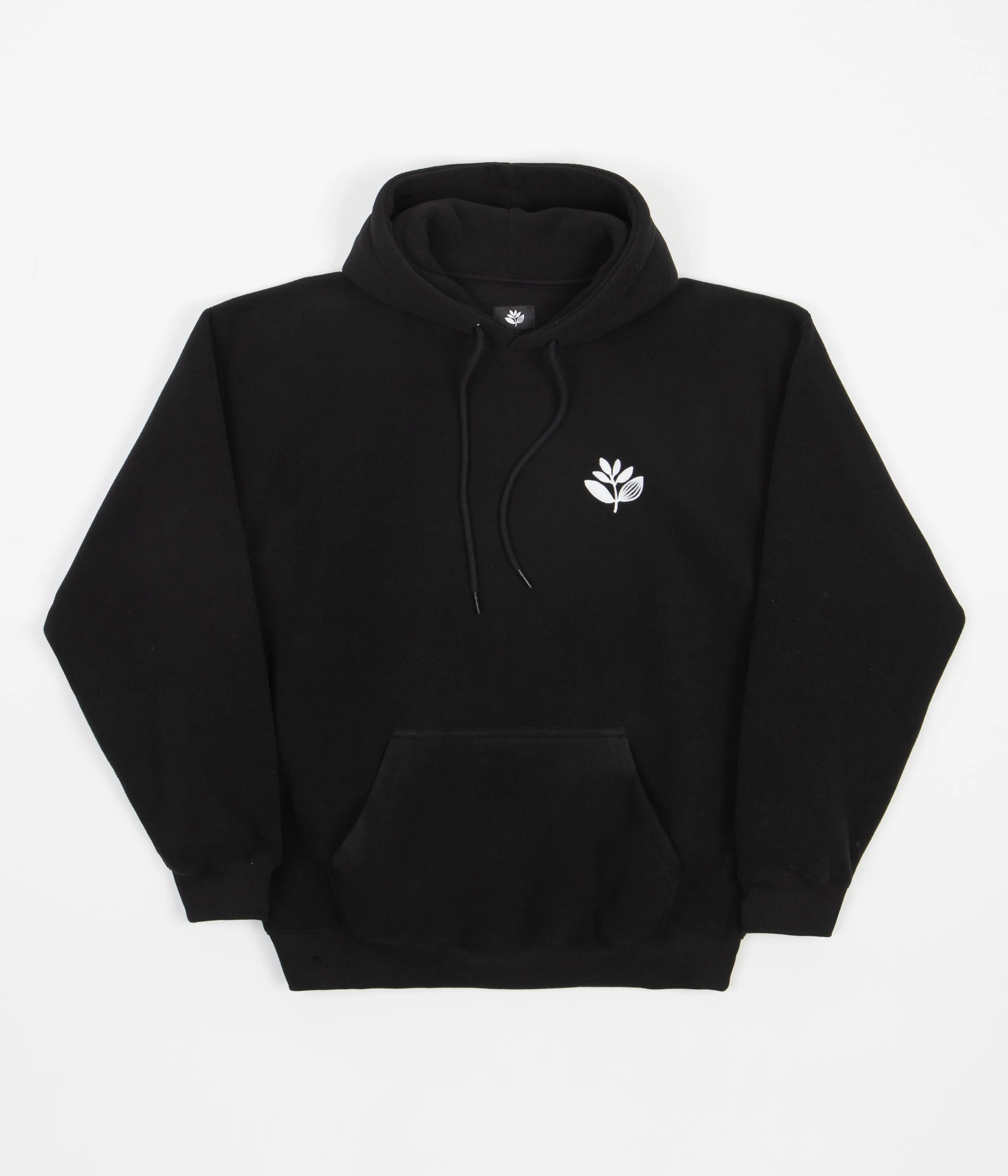 Magenta Fleece Terry Mix Hoodie - Black