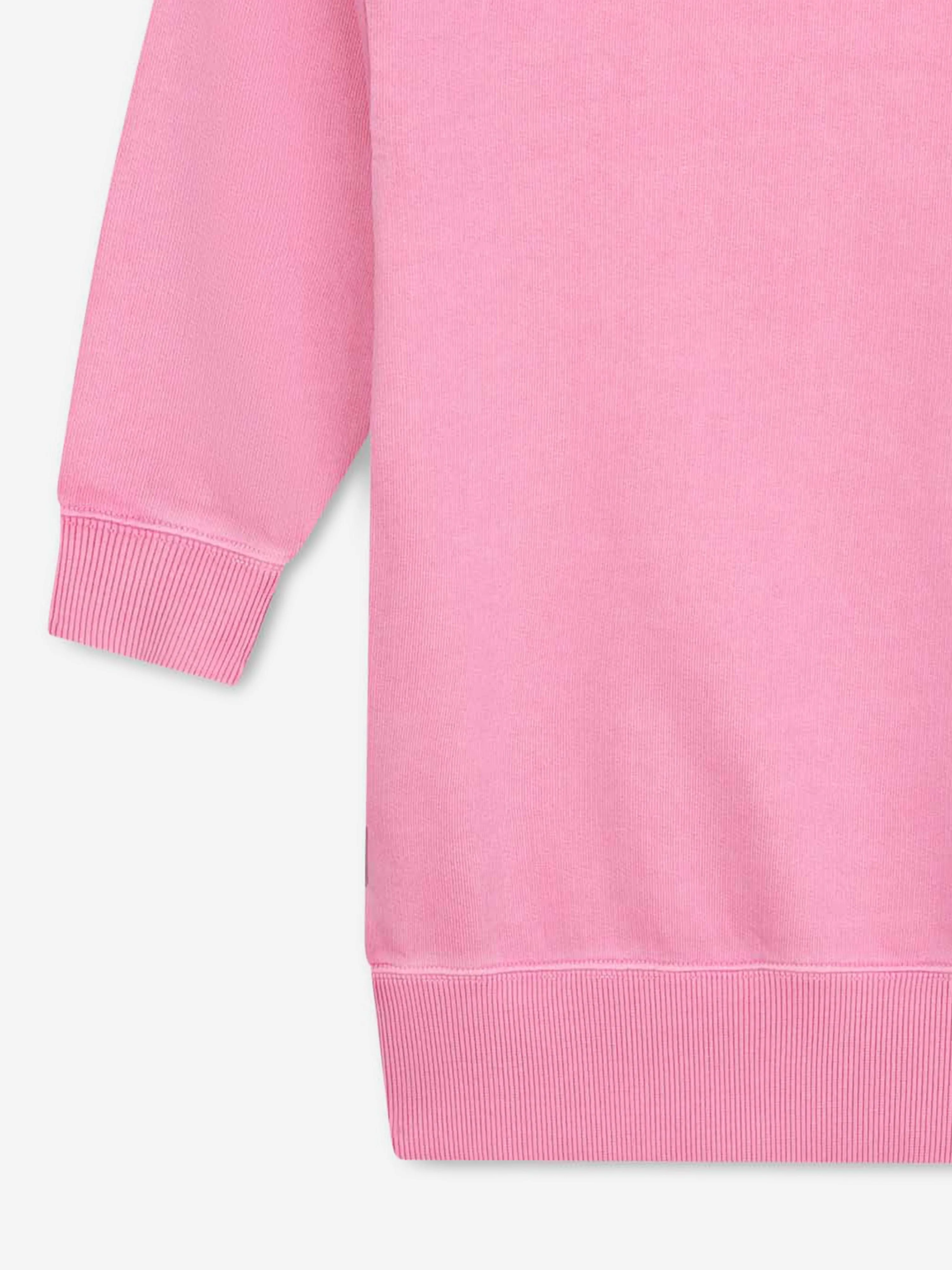 MARC JACOBS Girls Smiley World Hooded Sweater Dress in Pink