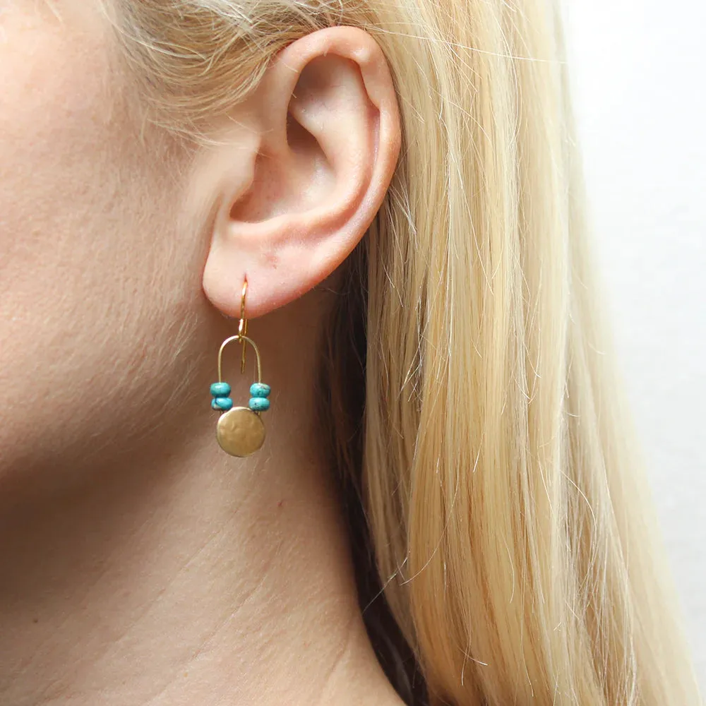 Marjorie Baer Golden Turquoise Tranquility Earrings