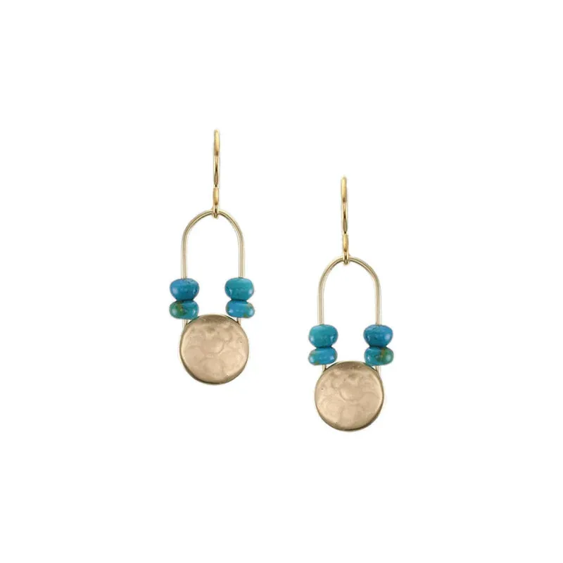 Marjorie Baer Golden Turquoise Tranquility Earrings