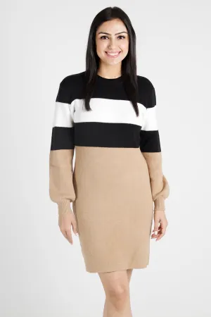 Maverick Color Block Sweater Dress