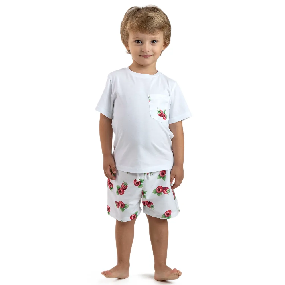 Meia Pata Raspberries Swimming Shorts & T-Shirt