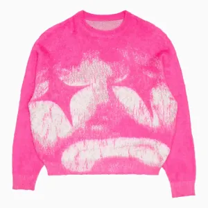 Men's Sad Days Fuchsia Crew Neck Sweater