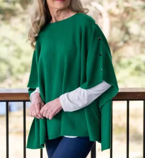 Merino green Poncho