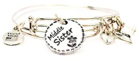 Middle Sister Circle Expandable Bangle Bracelet Set