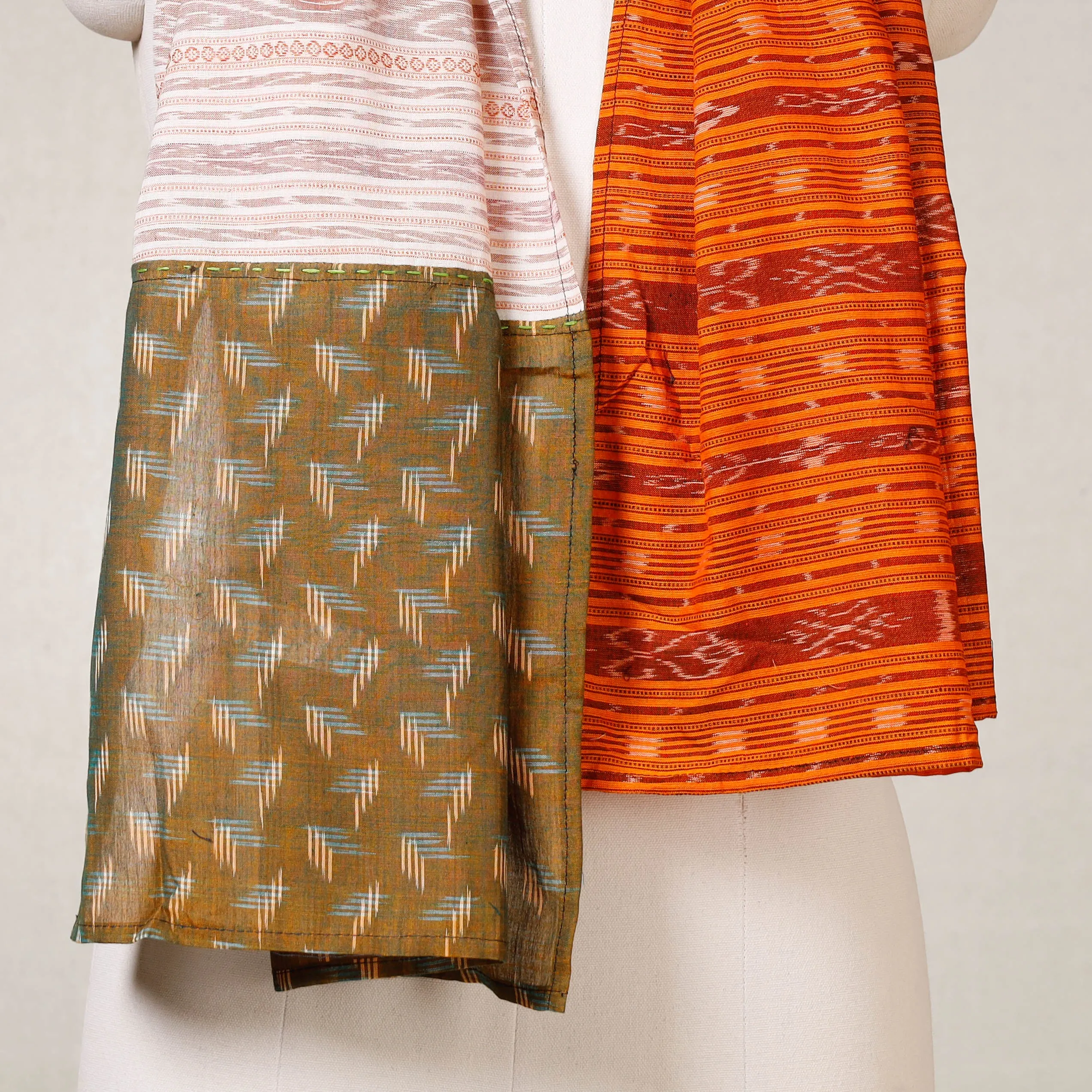 Multicolor - Ikat Weave Fabart Cotton Stole