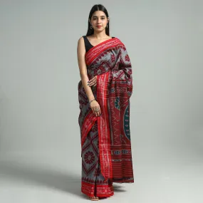 Multicolor - Maniabandha Ikat Weave Handloom Cotton Saree 24