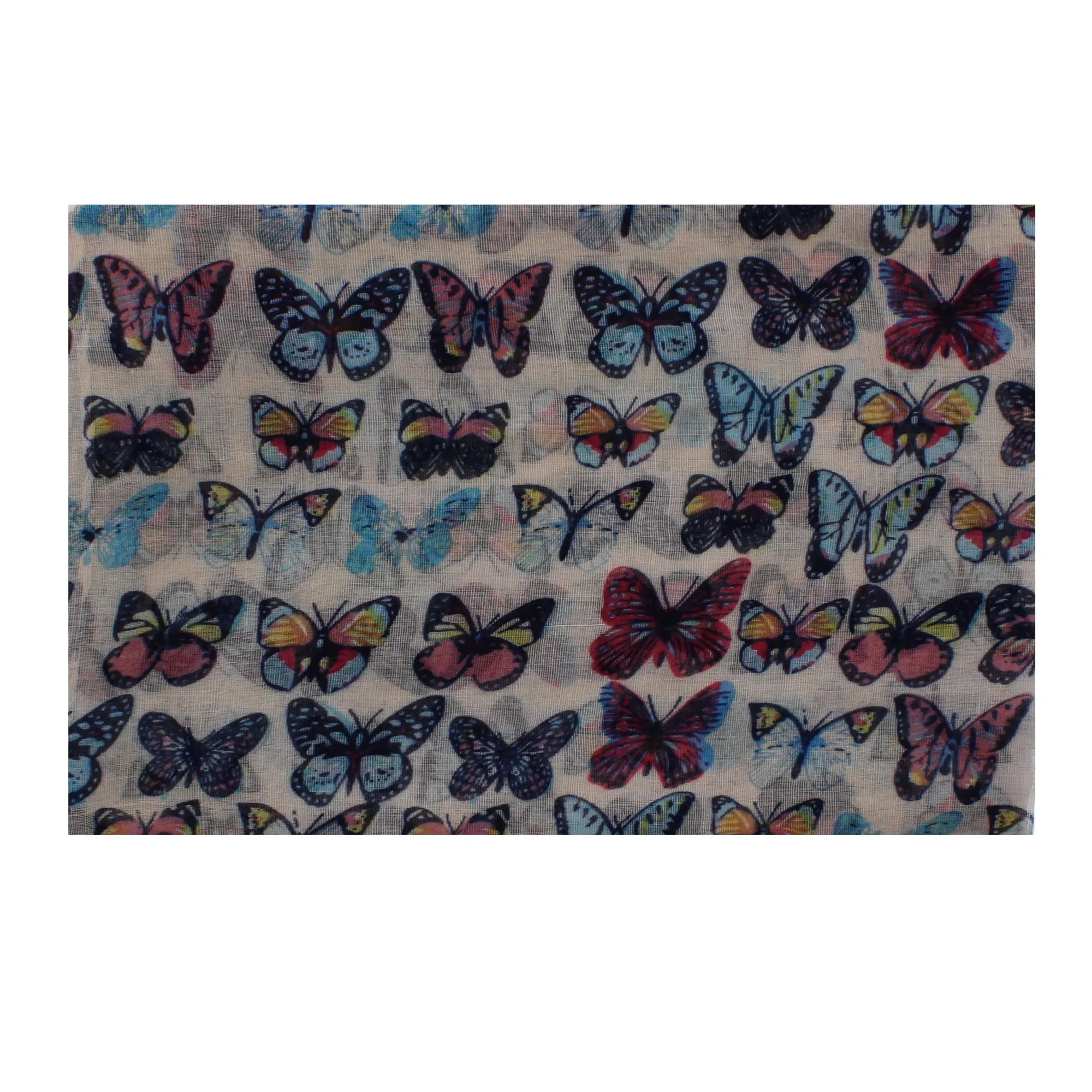 Multicolour Butterfly Print Scarf