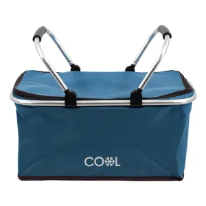 Navy Cooler Basket Bag