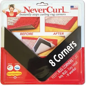 Nevercurl Best V Shape Design Rug Corner Gripper To Instantly Stop Rug Corner