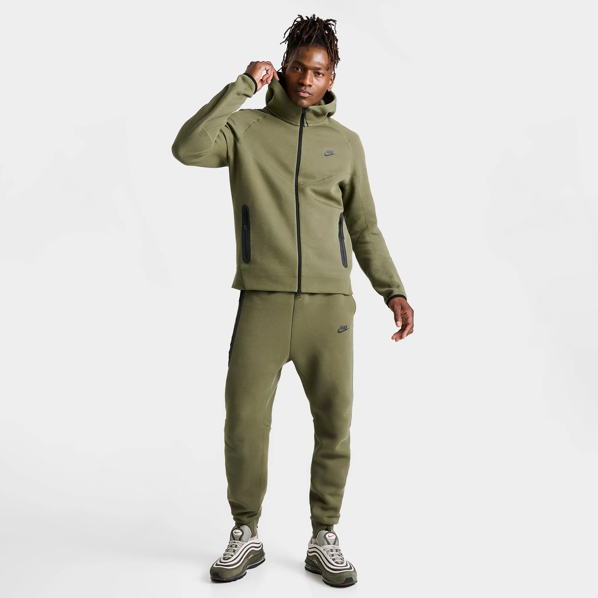 Nike Sportswear Tech Fleece FZ Windrunner Hoodie / Medium Olive - SET