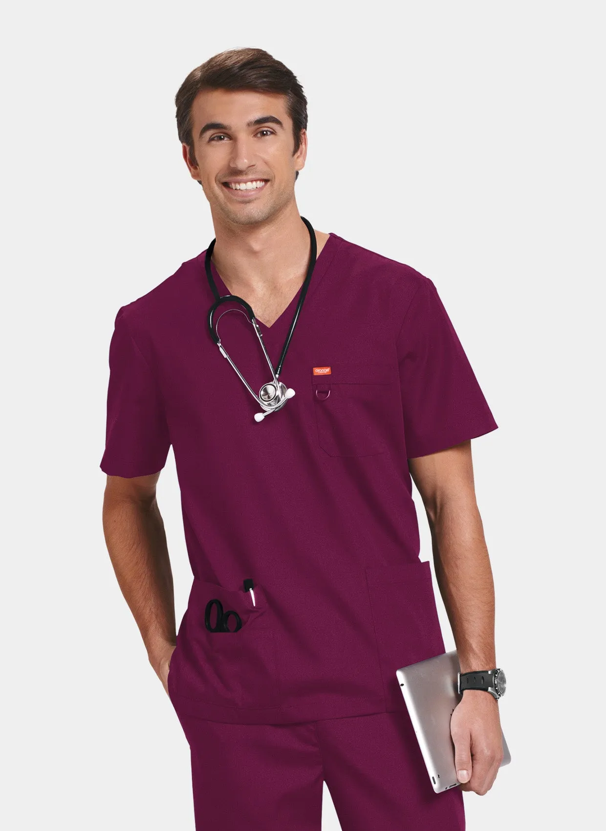 Orange Standard Balboa Scrub Top - Wine