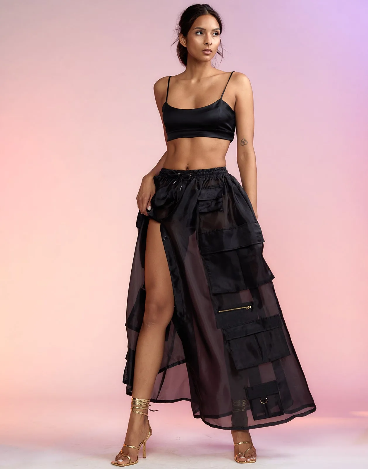 Organza Cargo Skirt