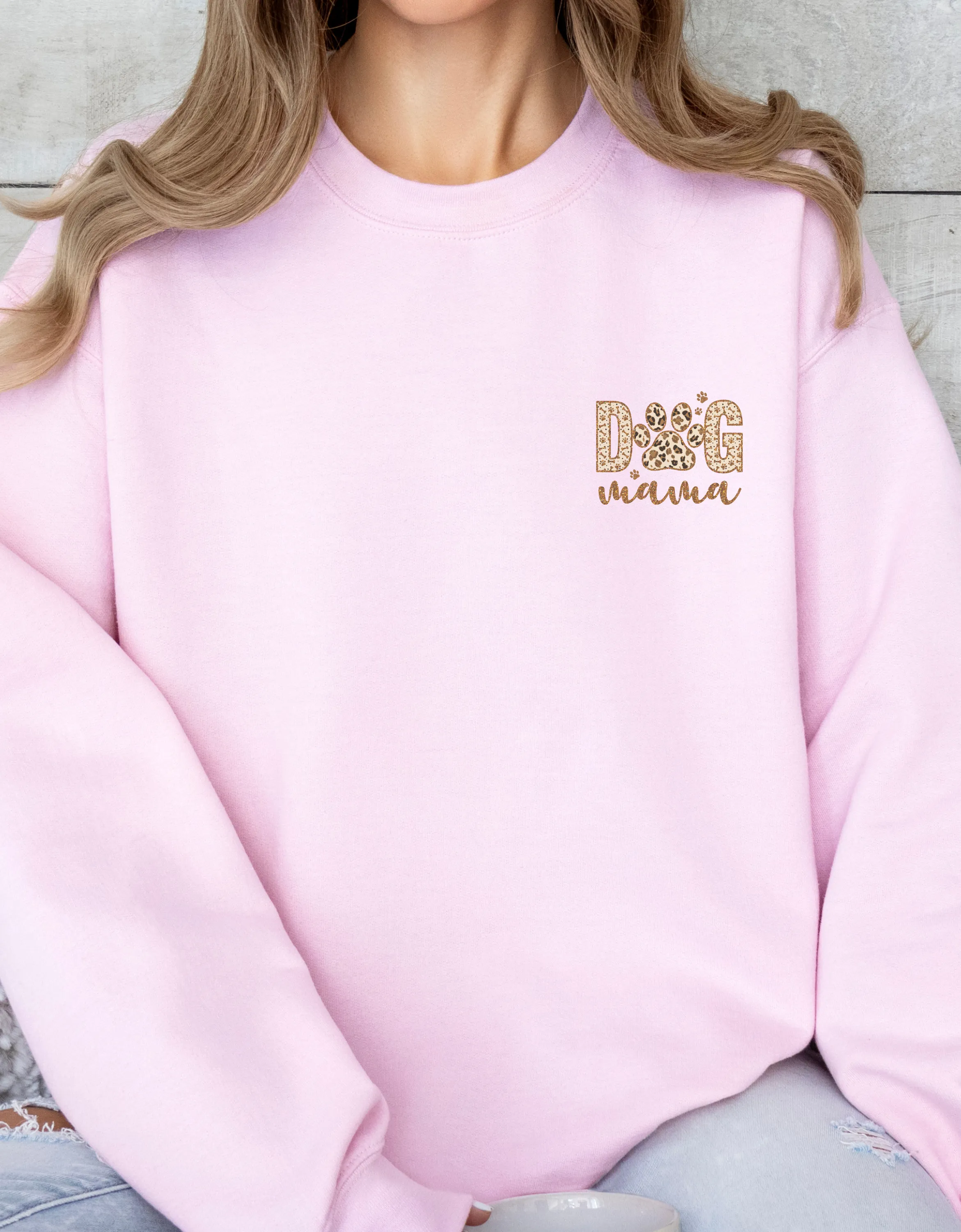 Oversized Dog Mama Crewneck Sweatshirt - Pet Owner Gift for Her