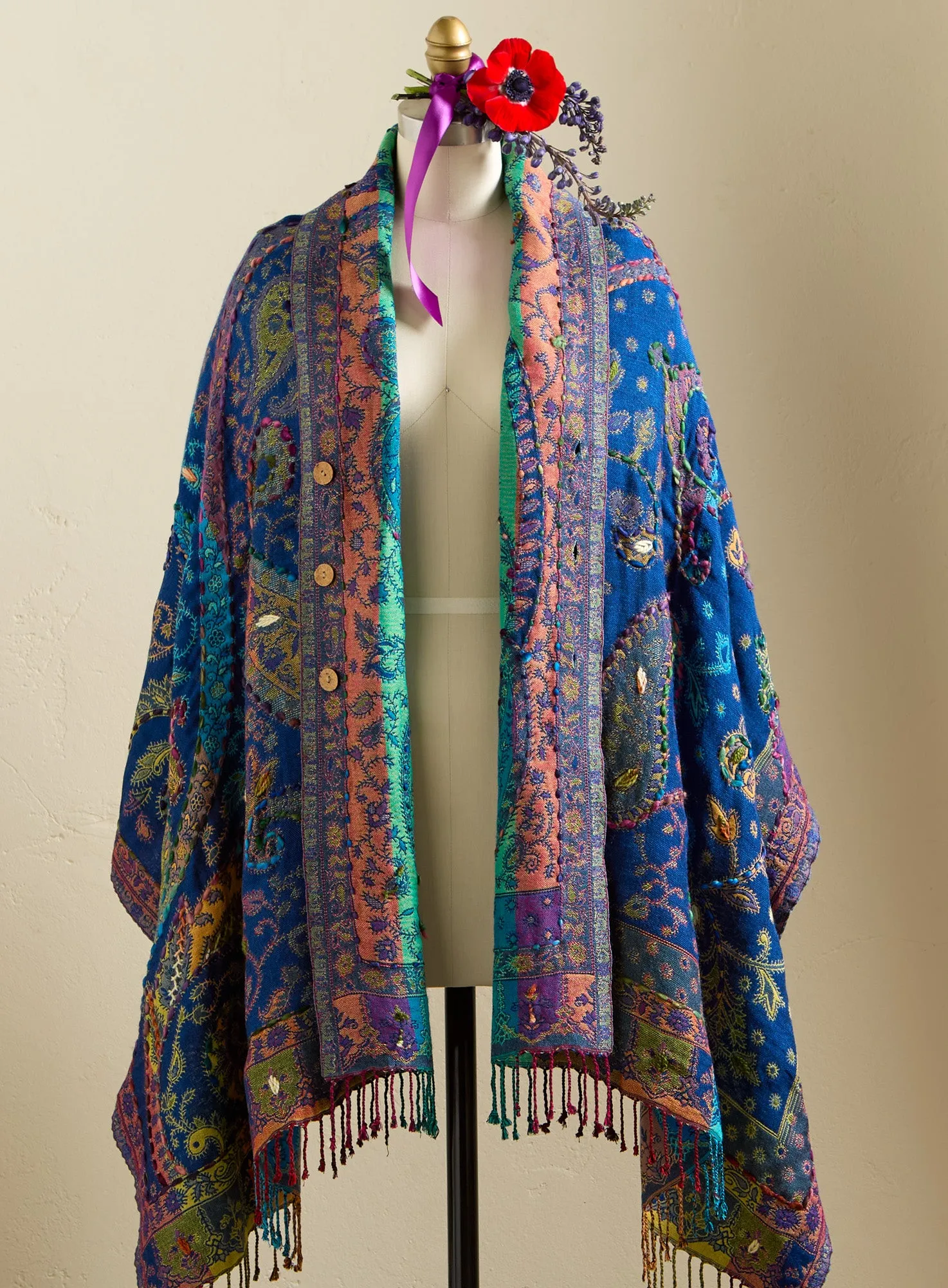 Paisley Rainbow Multiway Shawl