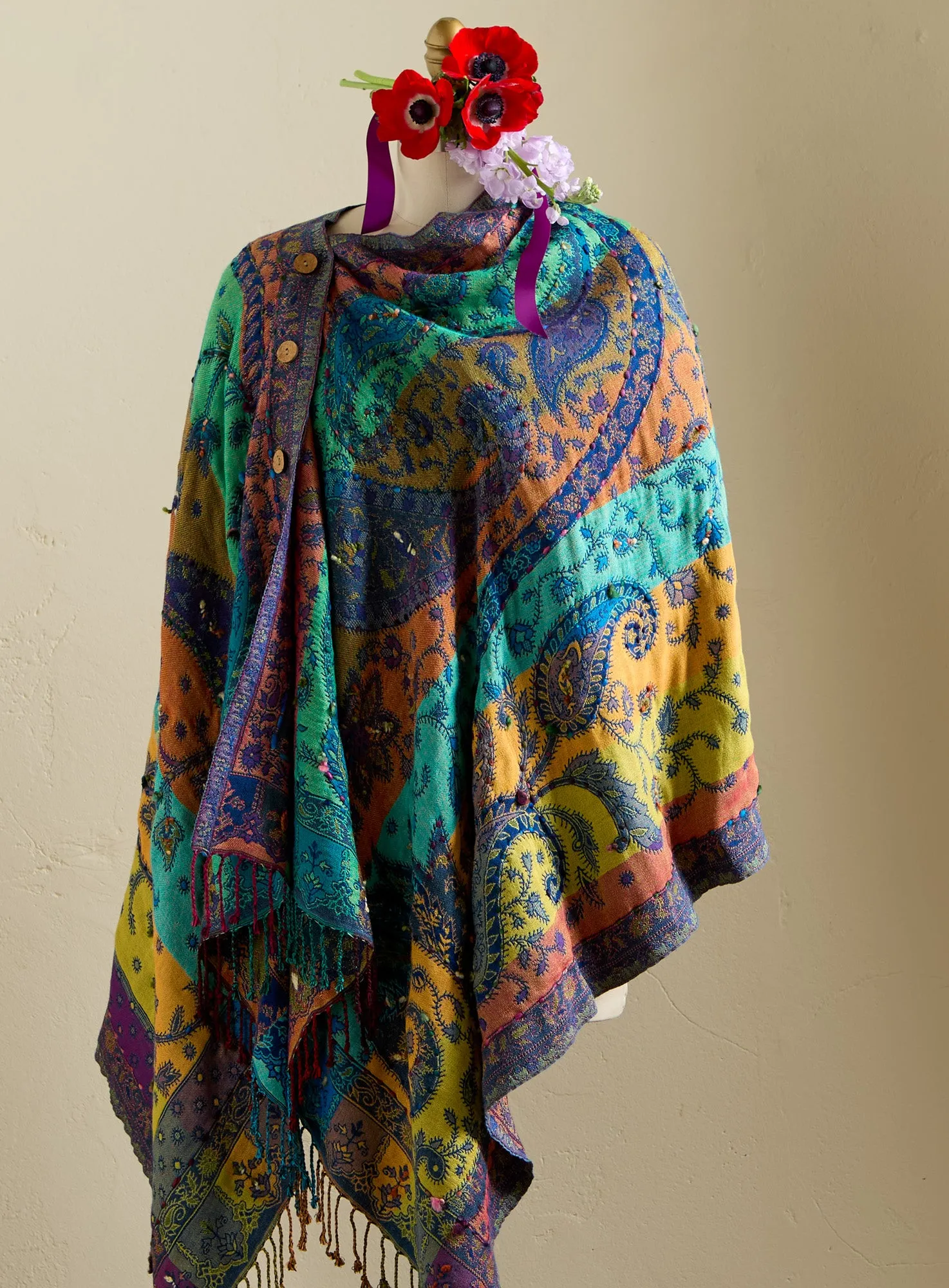 Paisley Rainbow Multiway Shawl