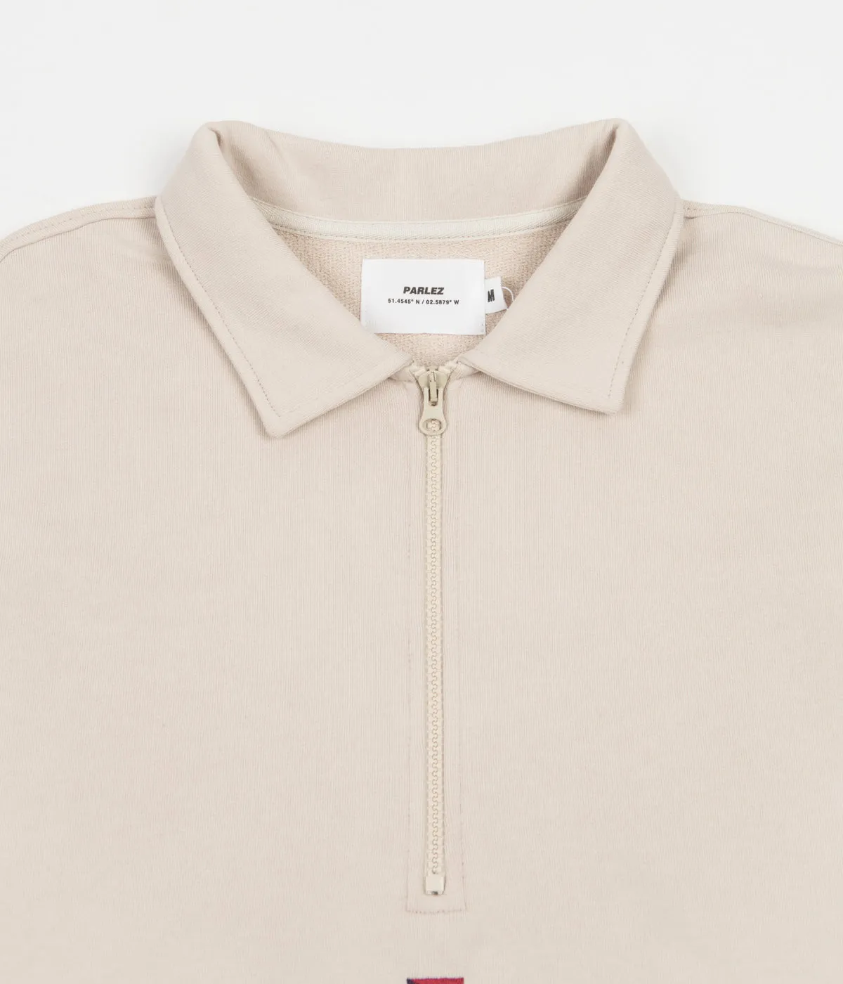 Parlez Cardinal 1/4 Zip Sweatshirt - Ecru