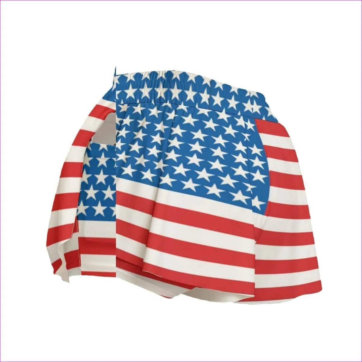 Patriotic Womens Sport Culottes With Pocket