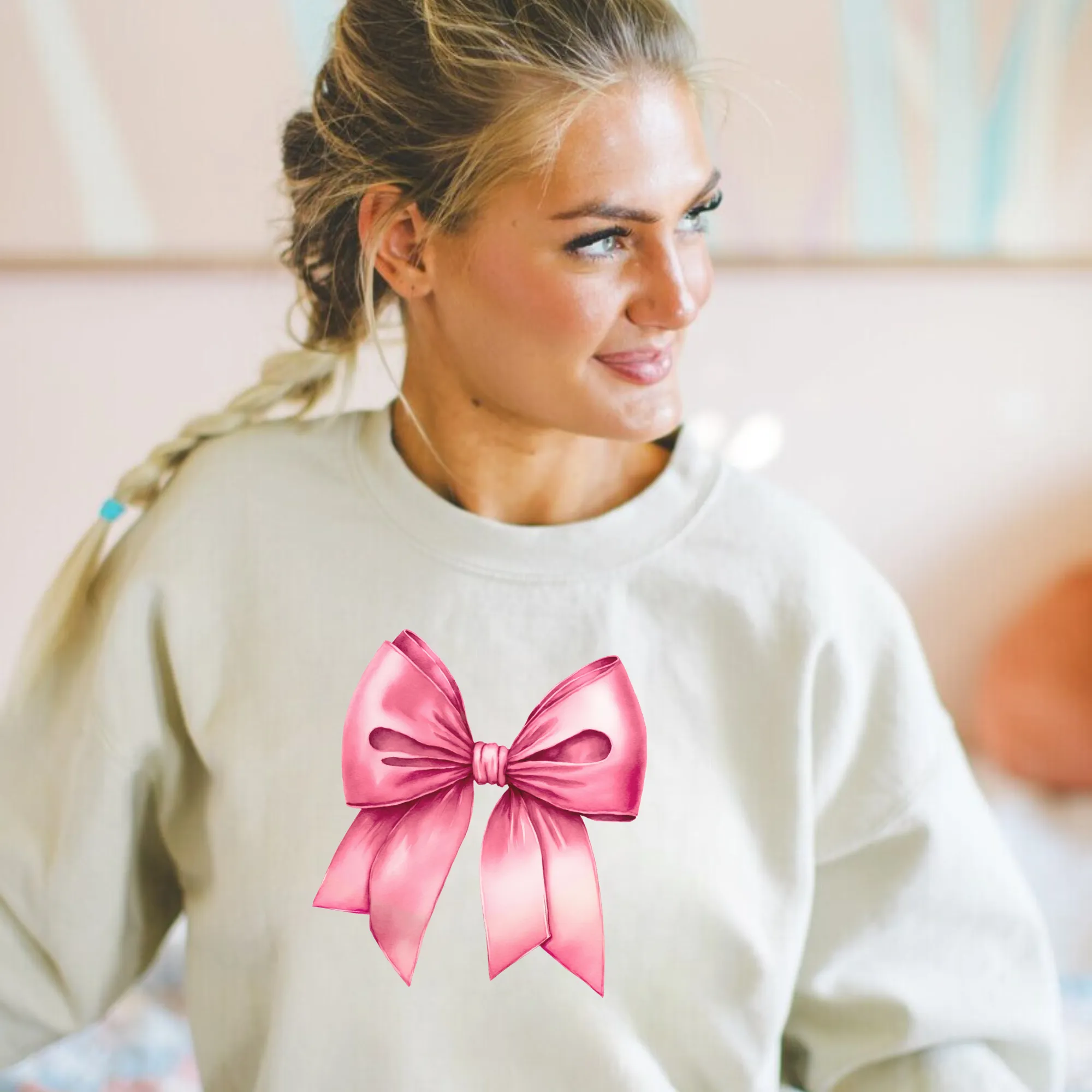 Pink Bow Coquette Sweatshirt