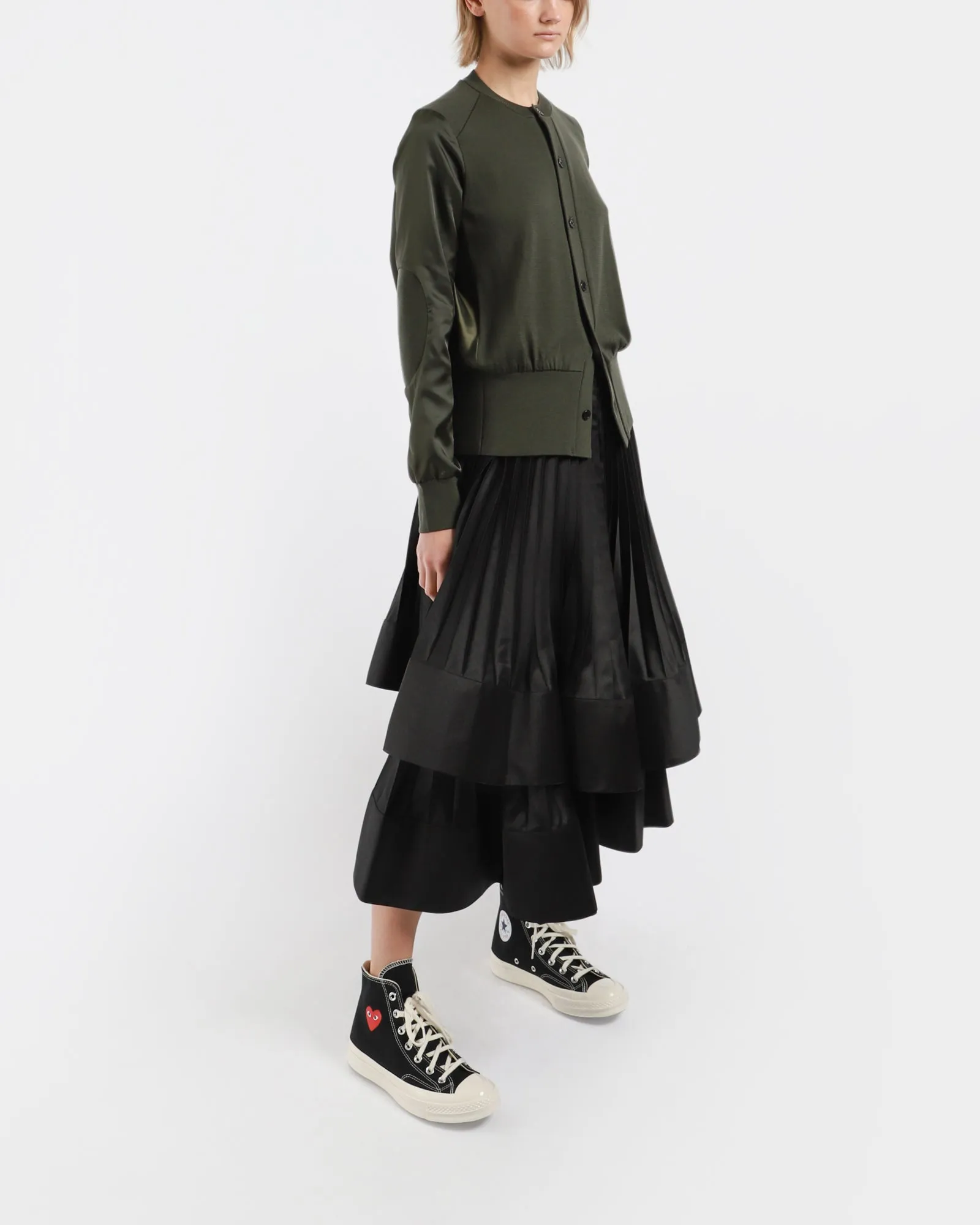 Pleated Layered Skirt