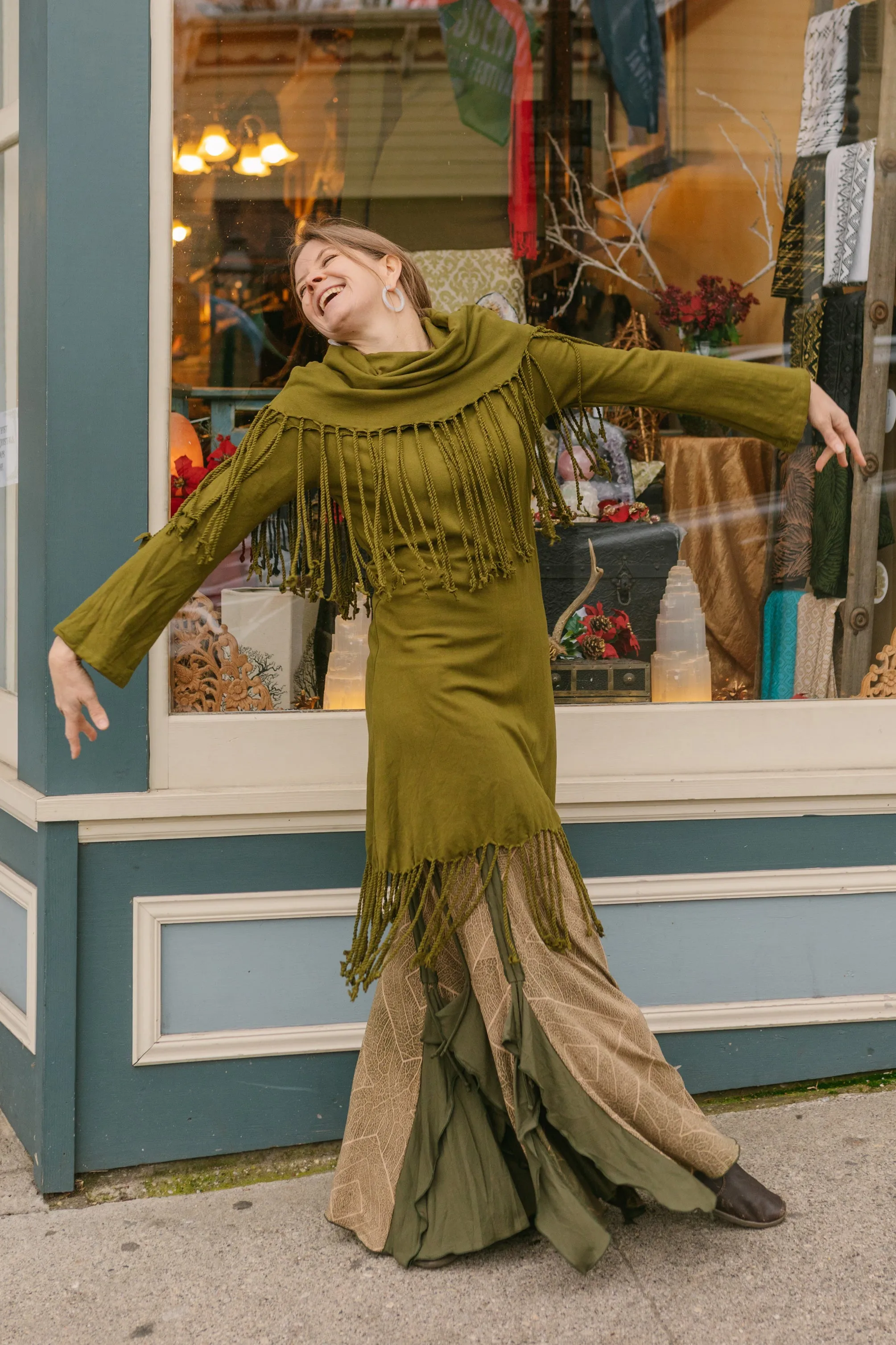 PR Fringe Tunic - Olive