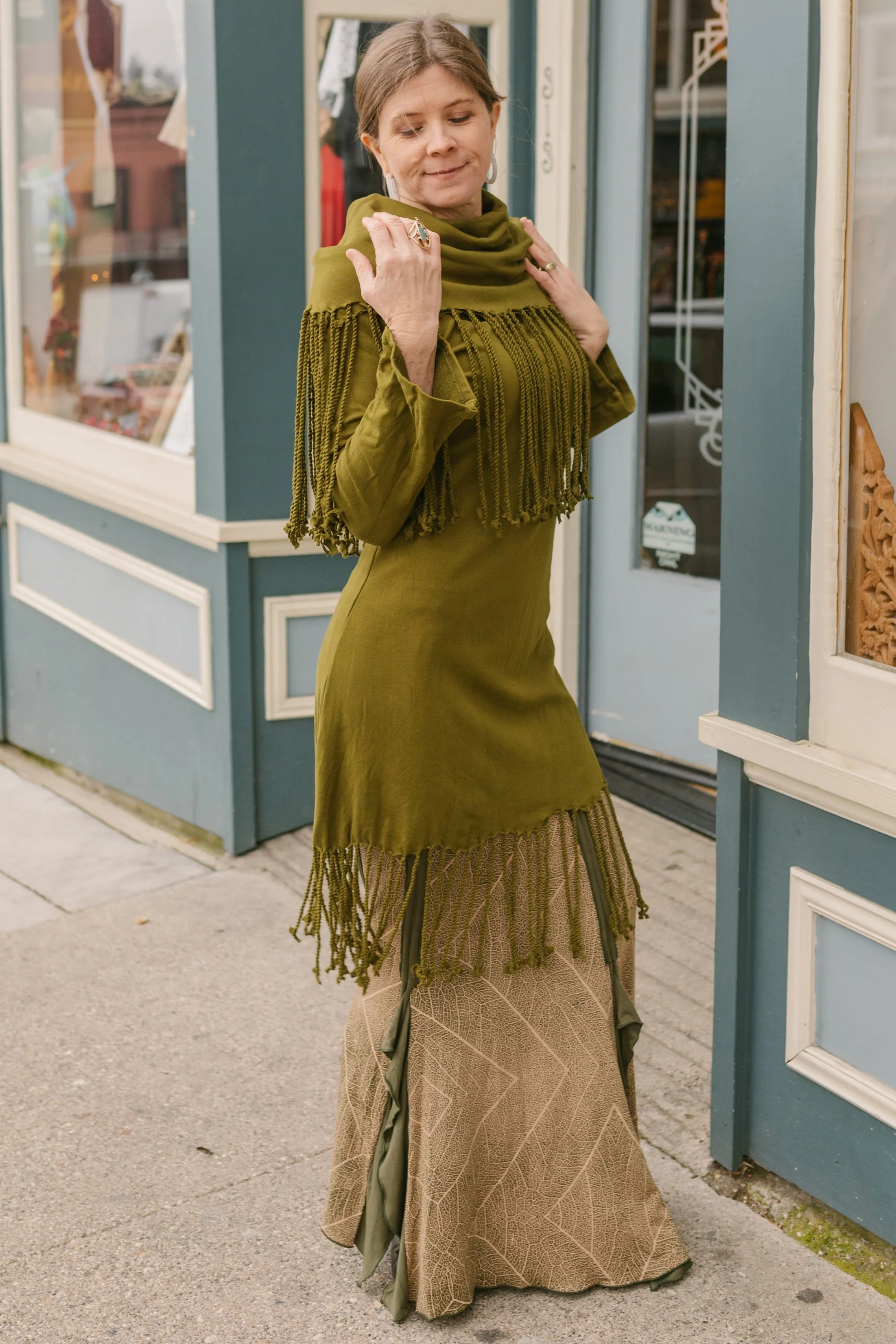 PR Fringe Tunic - Olive