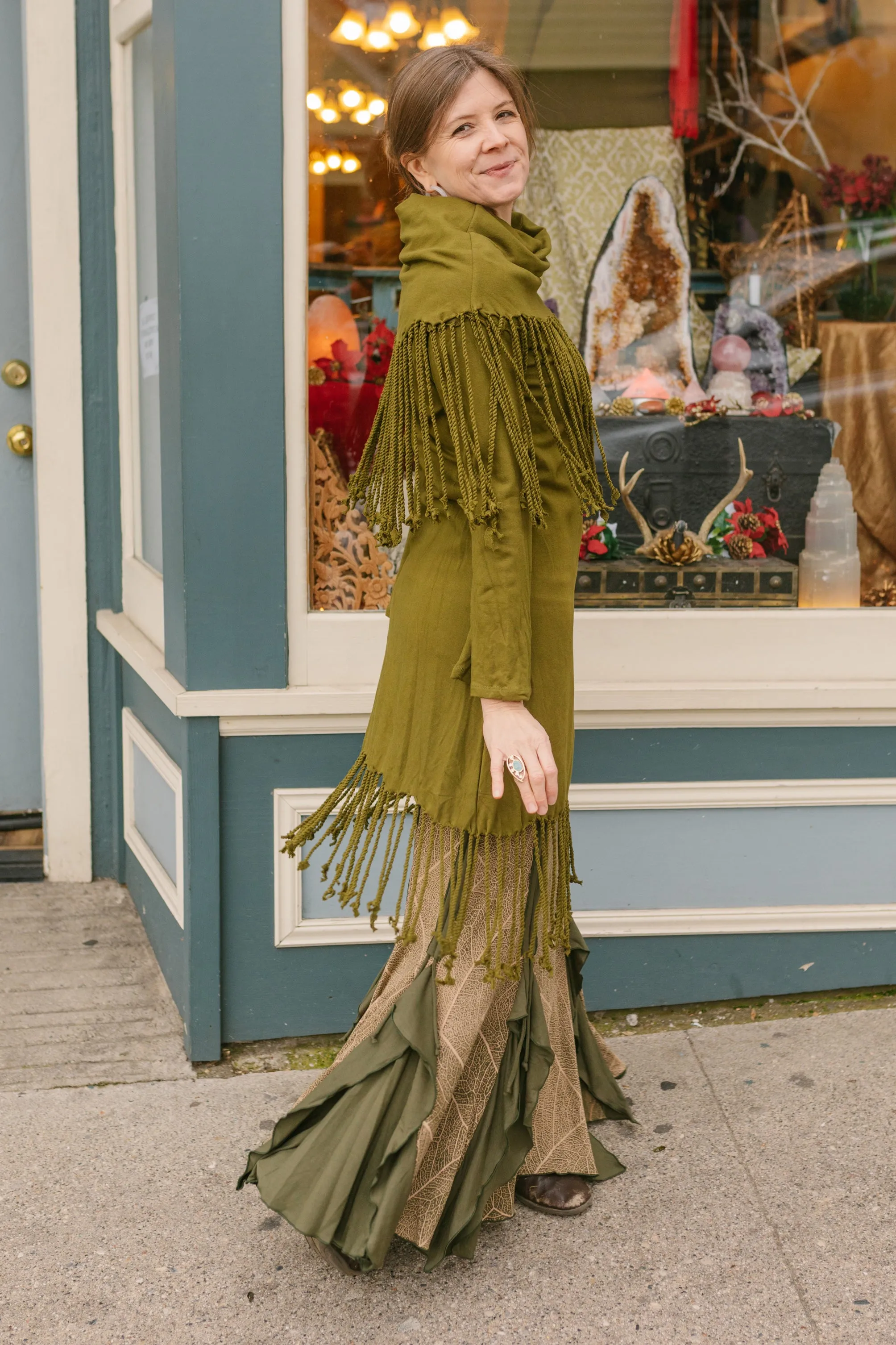 PR Fringe Tunic - Olive