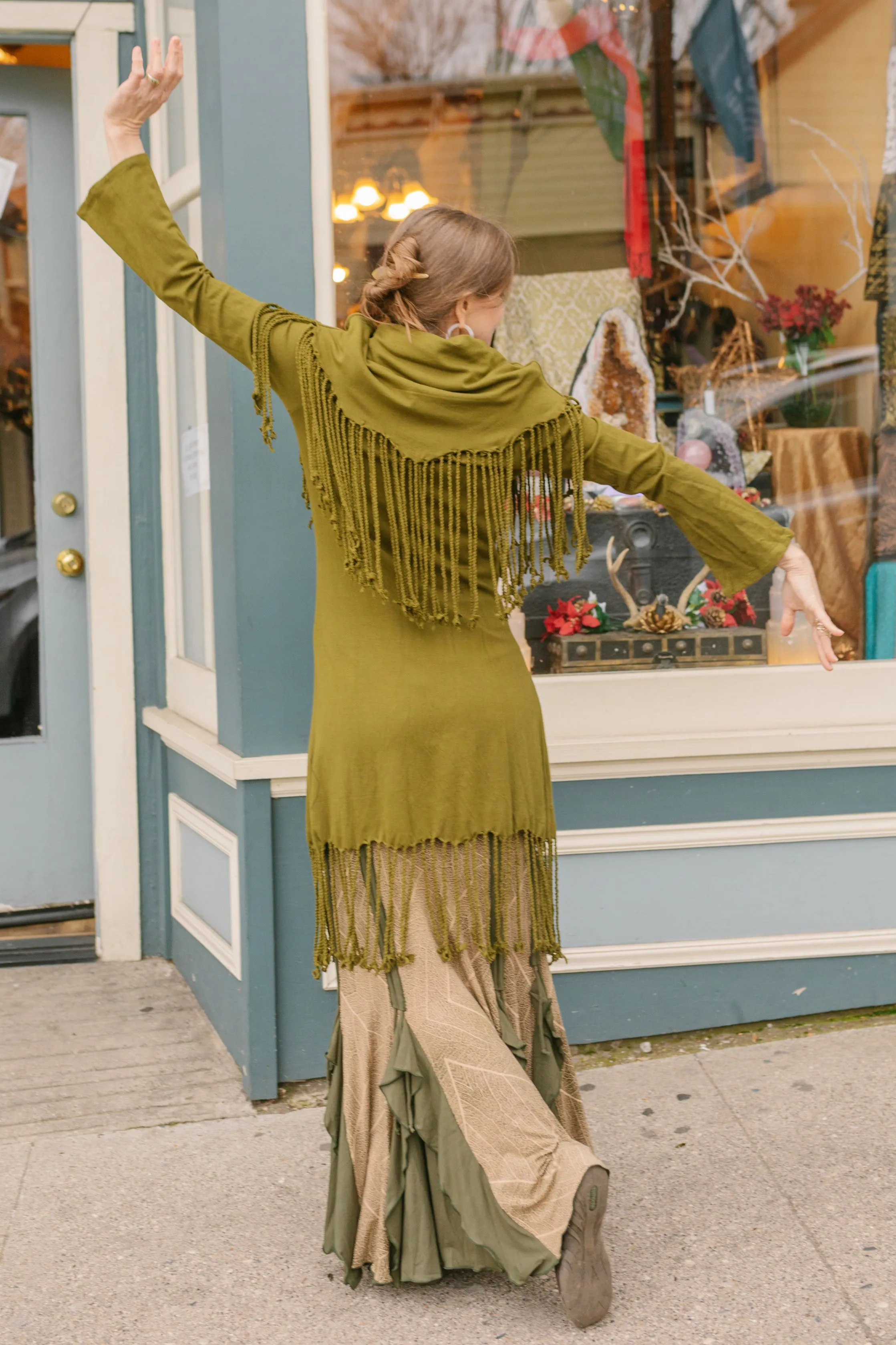 PR Fringe Tunic - Olive