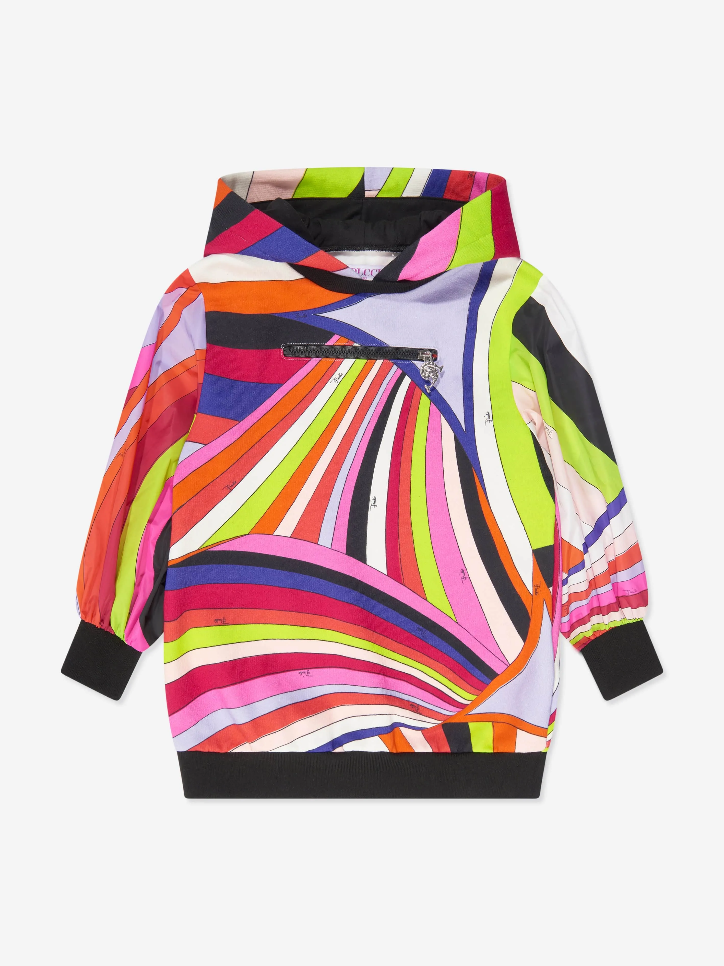 Pucci Girls Hooded Sweater Dress in Multicolour