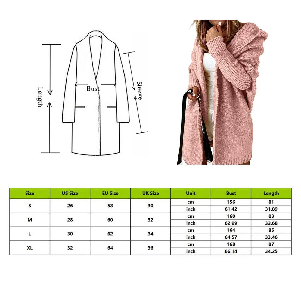 "New Arrival: Trendy & Cozy Batwing Sleeve Knitwear Cardigan for Women - Oversized Sweater Coat perfect for 2022 Fashion! Limited stock available!"