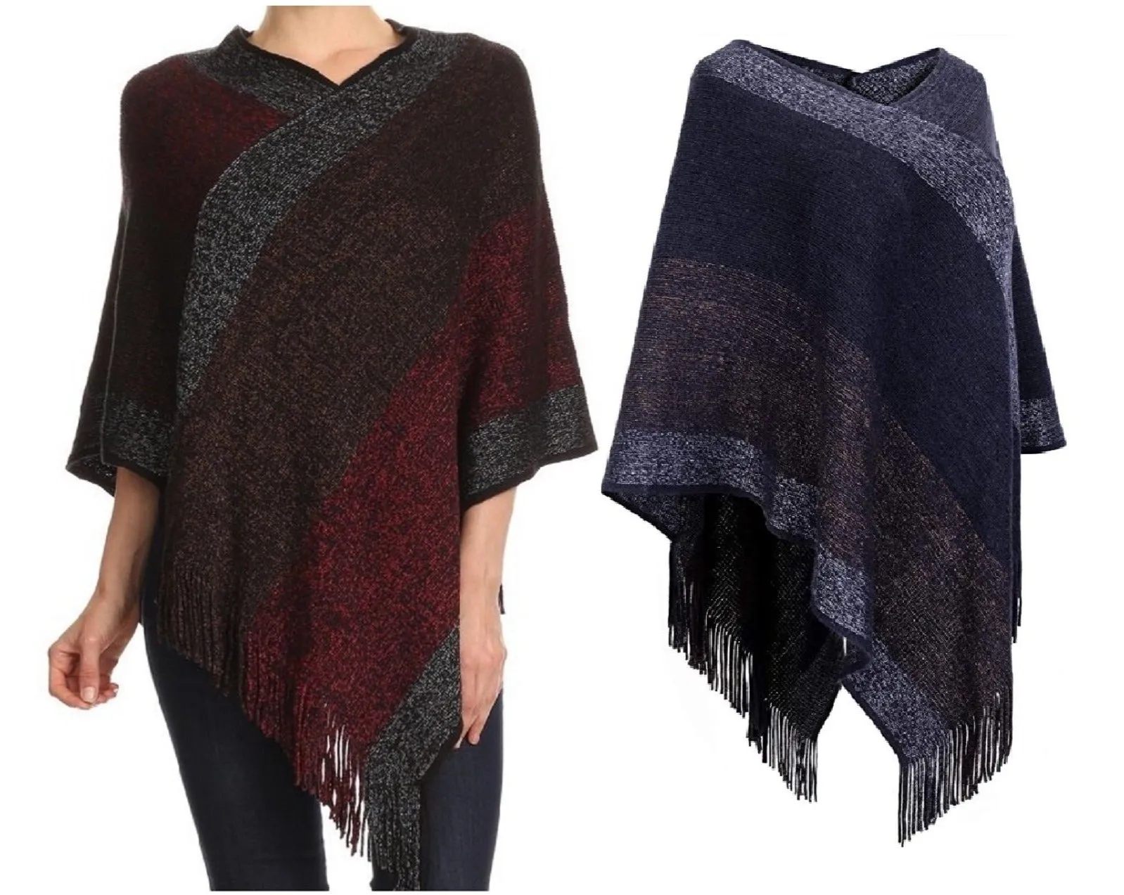 Relaxed Fit & Flowy Knit Poncho