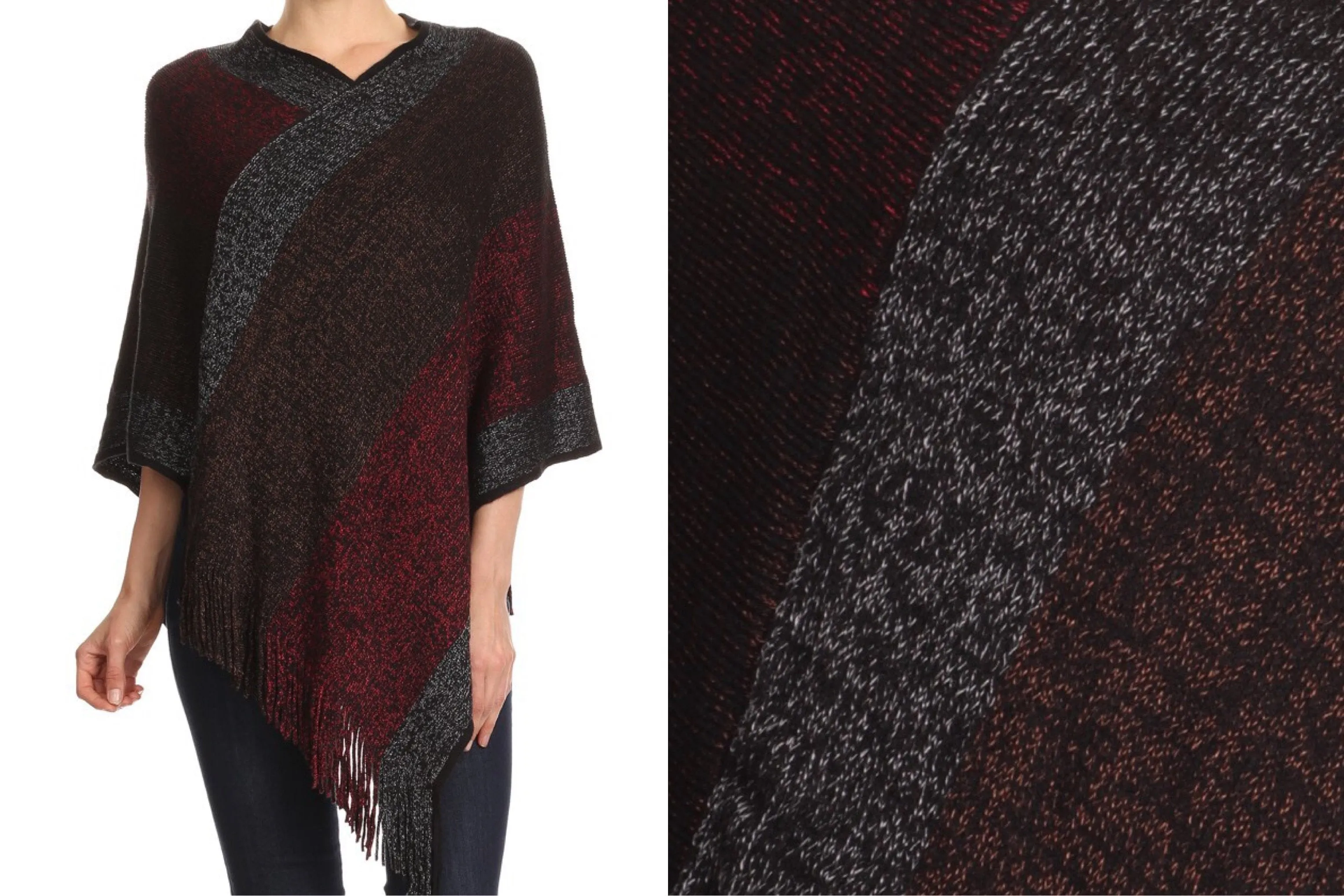 Relaxed Fit & Flowy Knit Poncho