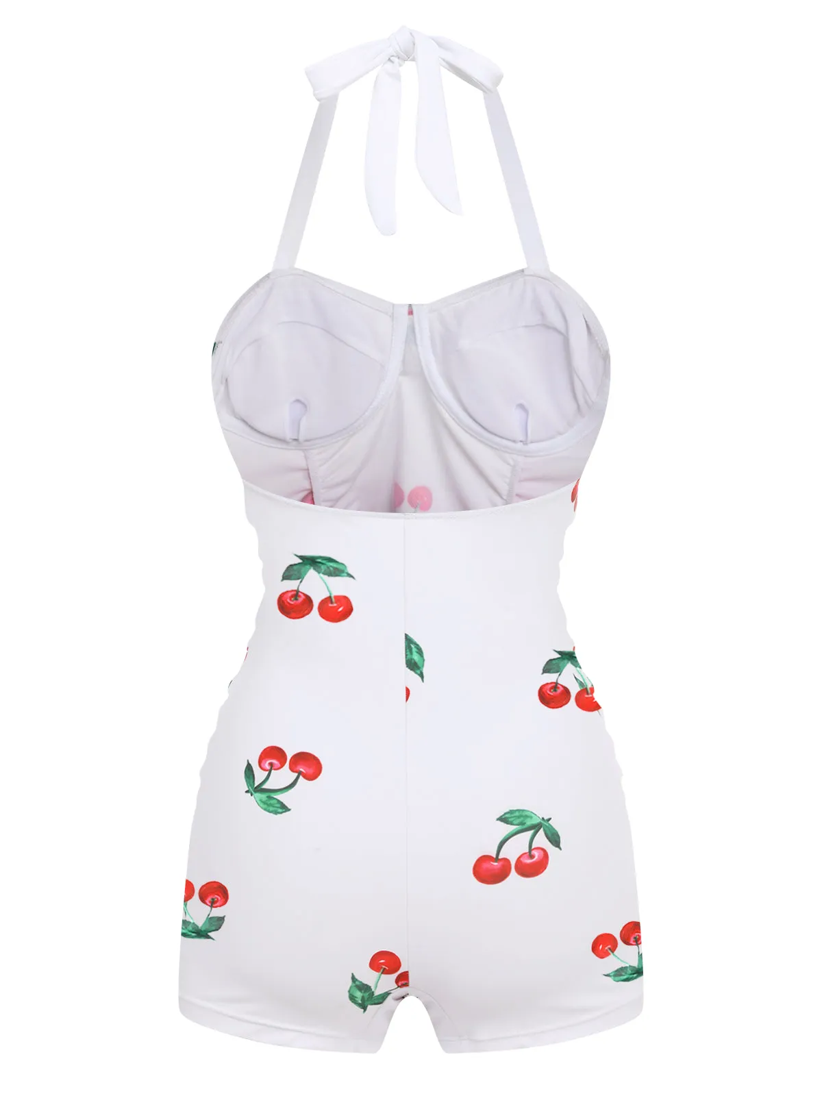 Retro 1950s Cherry Summer One-piece Swimsuit