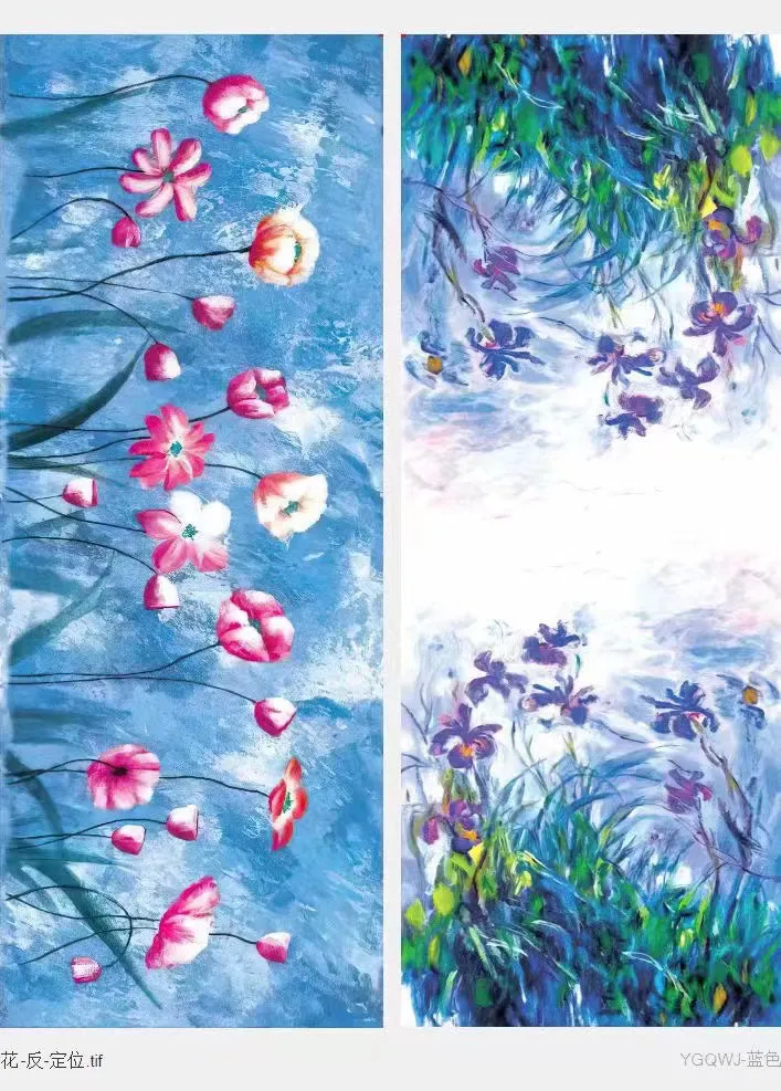 Reversible Art Design Soft Touch Button Scarves