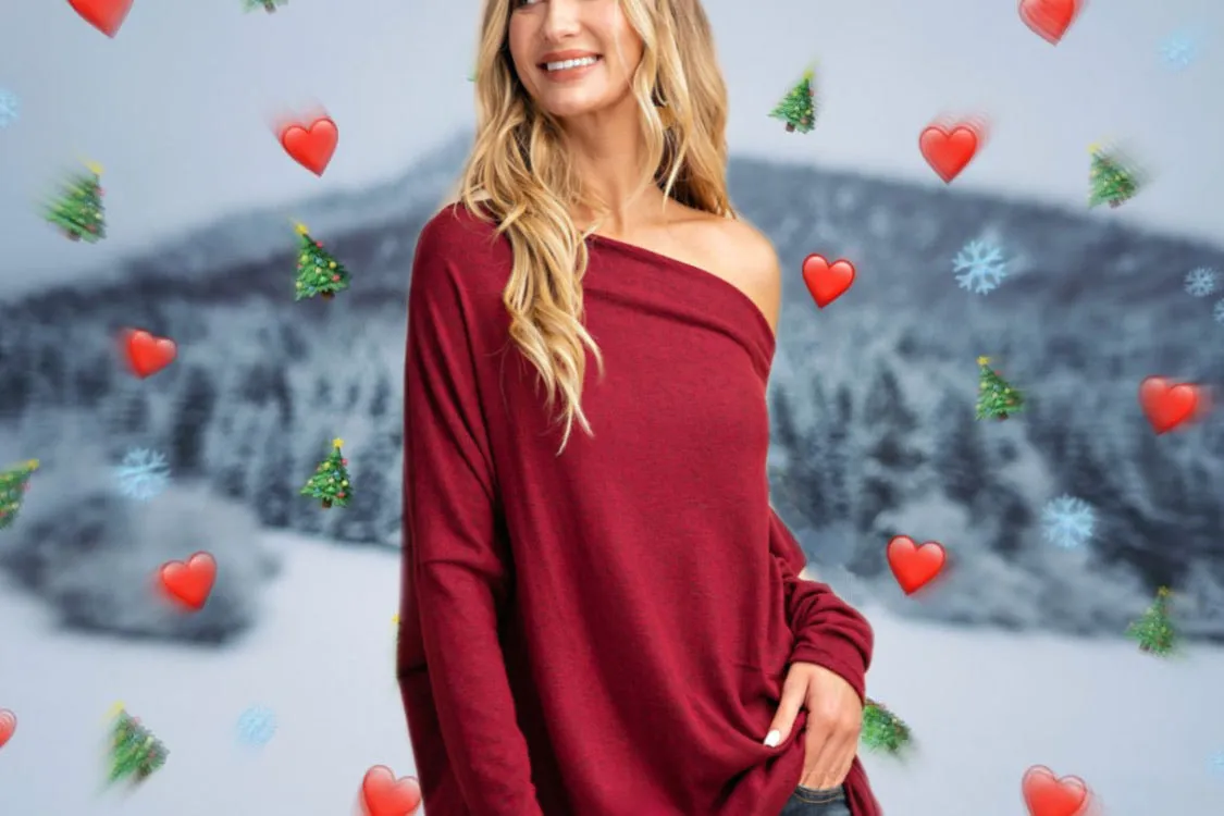 Ruby Red Tunic Sweater