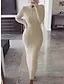 Sexy Stand Collar Long Sleeve Sweater Dress