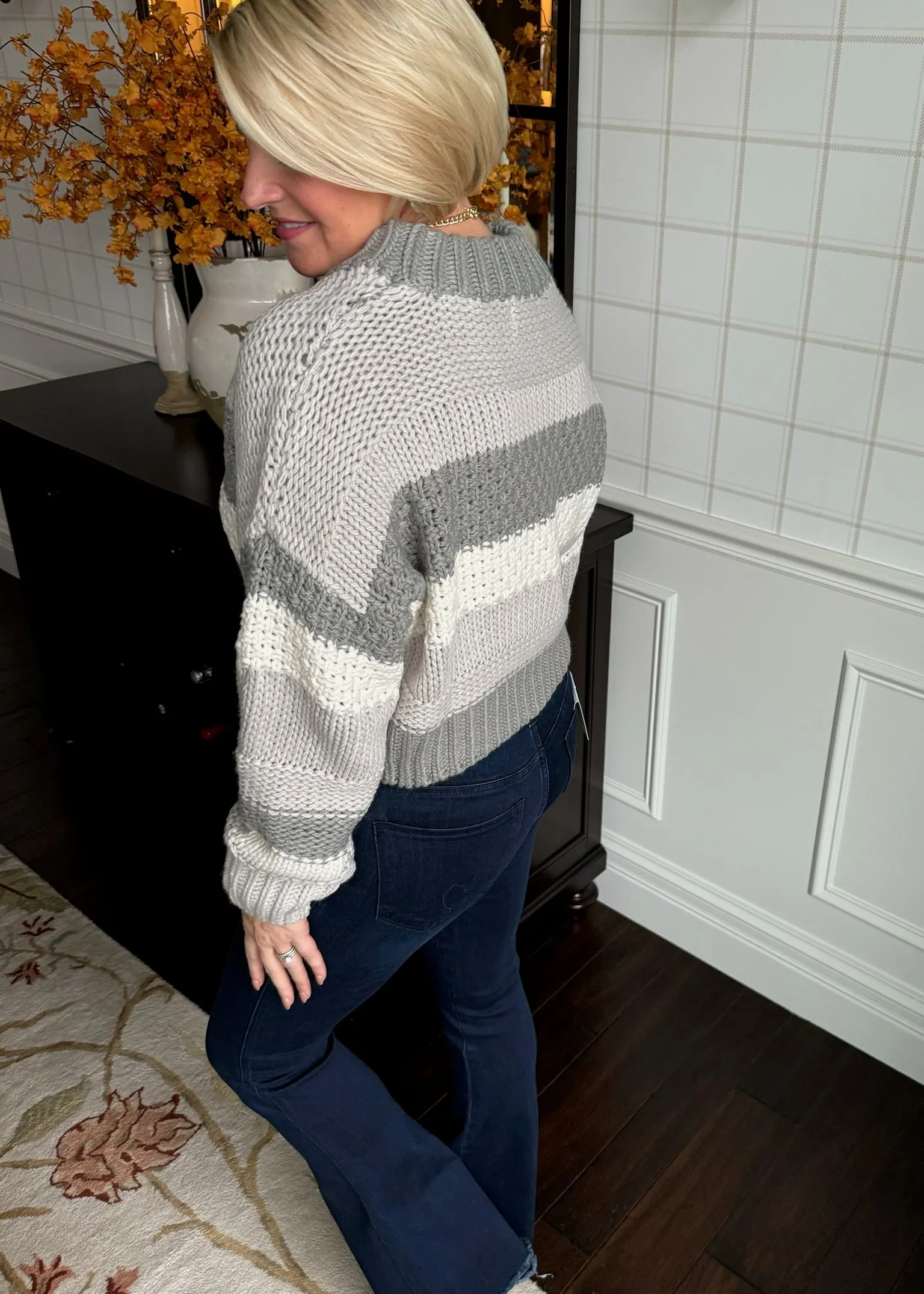 Shades of Grey Stripe Sweater