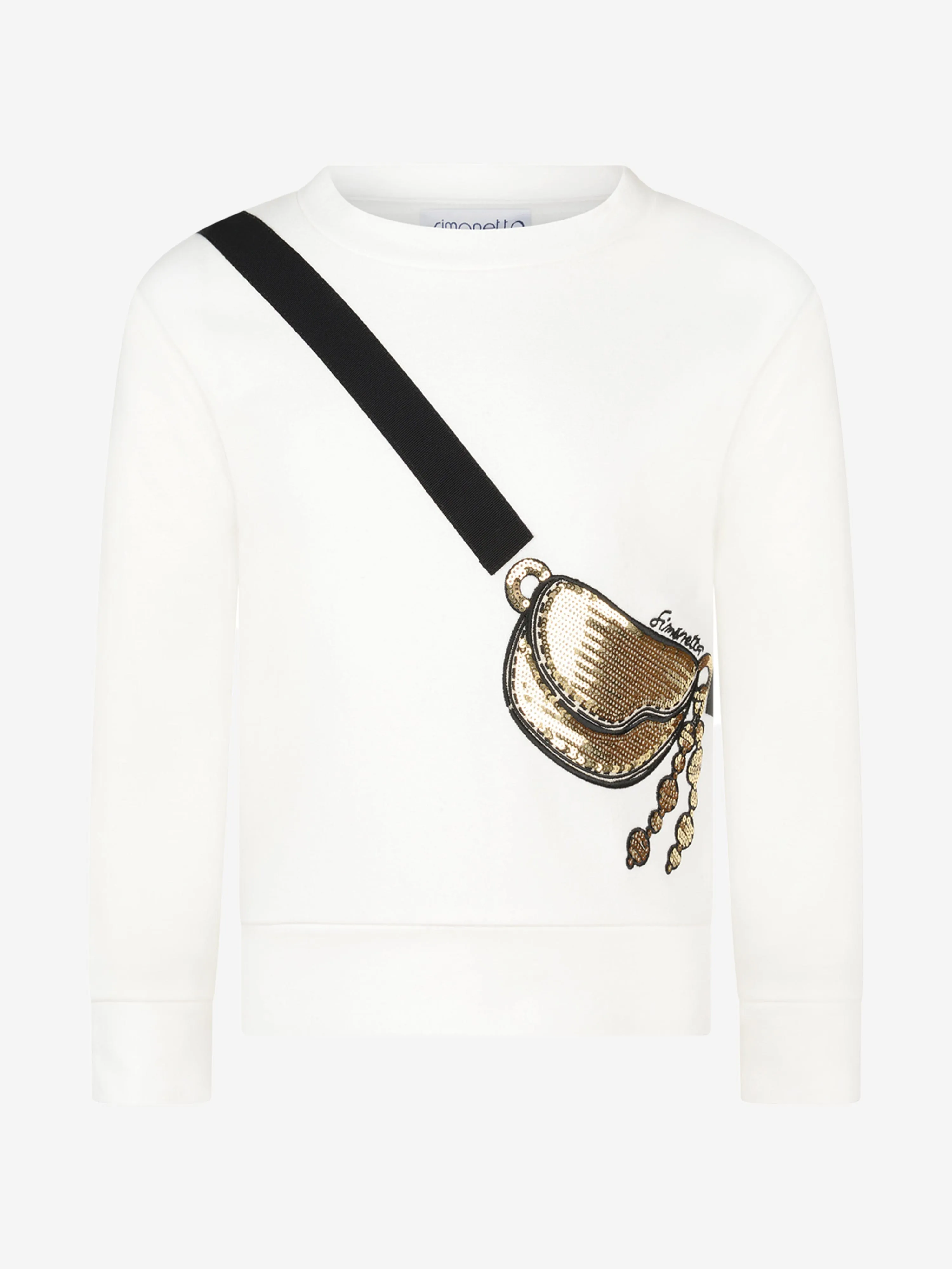 Simonetta  & Gold Sequin Bag Sweater