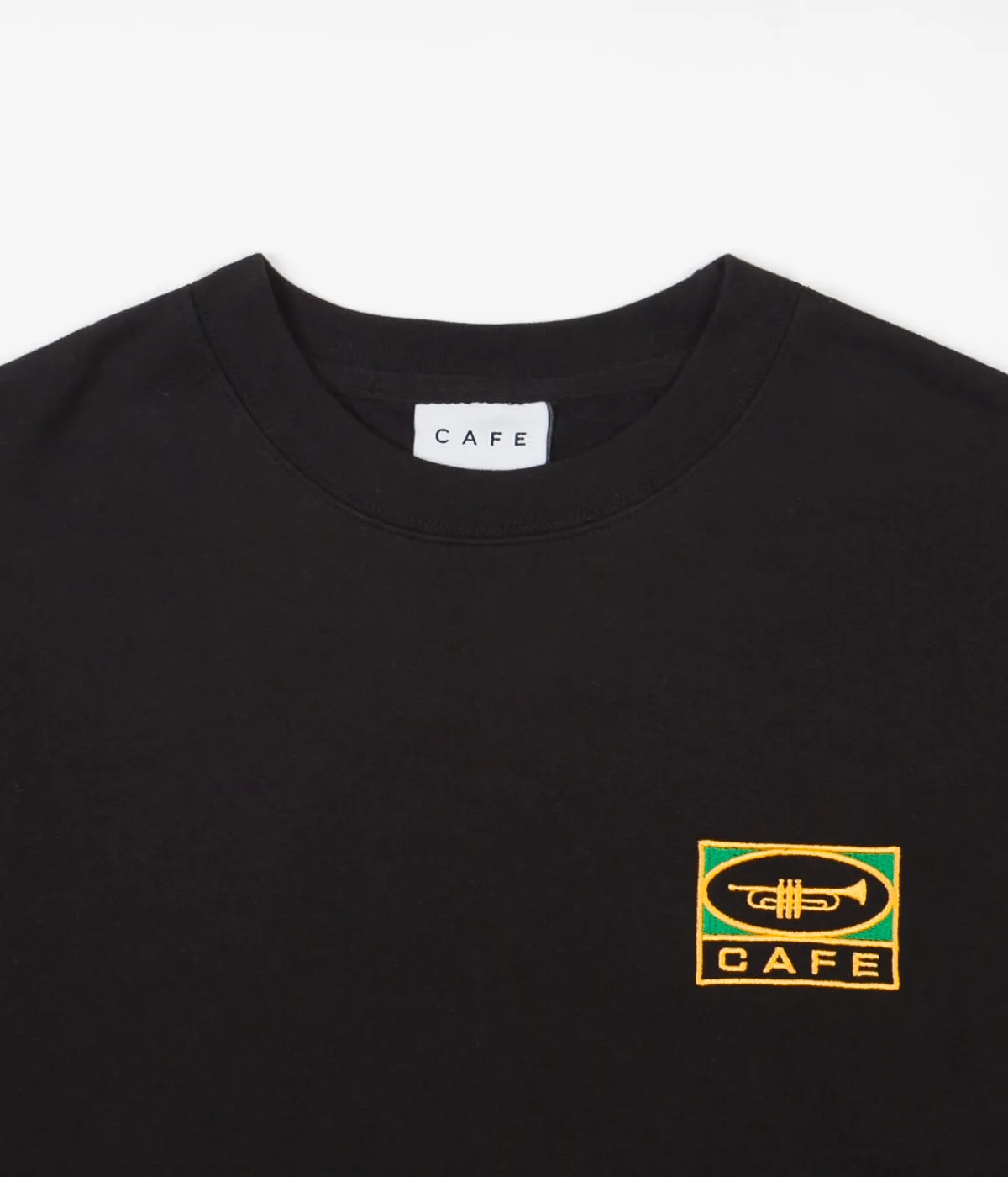 Skateboard Cafe 45 Embroidered Crewneck Sweatshirt - Black