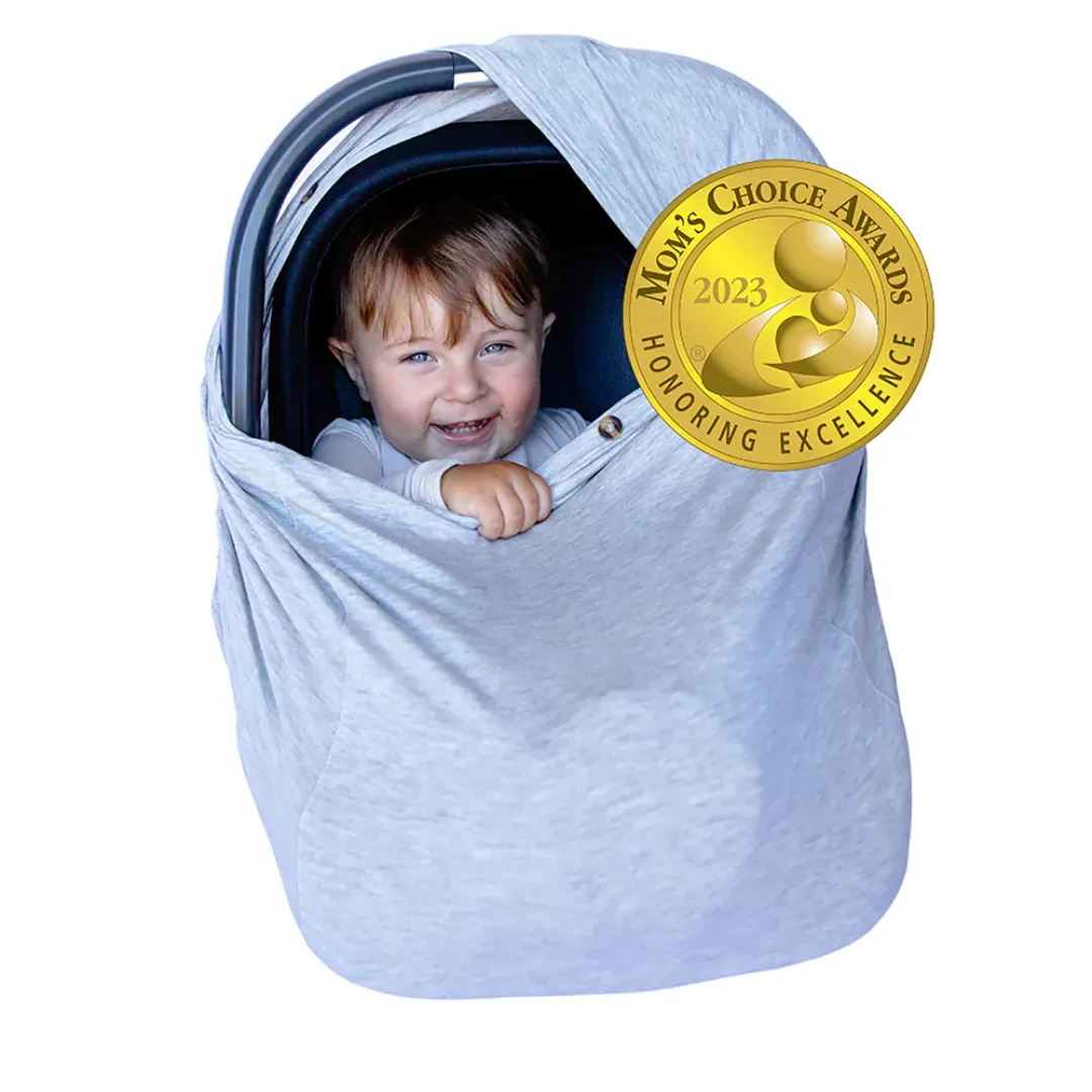 Snuggle Shield® LUXE Protection™ Bamboo Multi-Use Antimicrobial Infant Cover Grey