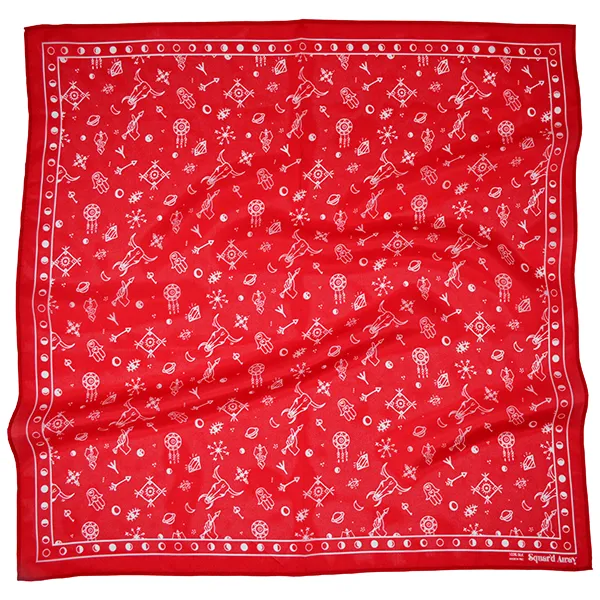 Squar'd Away The Amulet Scarf Red and White