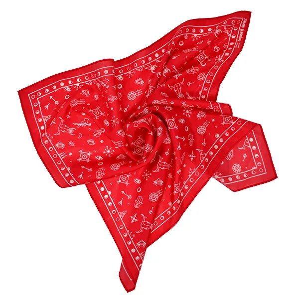 Squar'd Away The Amulet Scarf Red and White