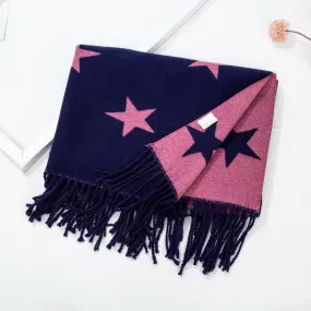 Stars Two Tone Winter Scarf