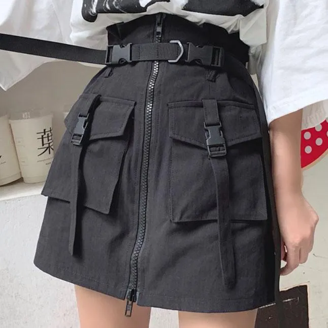 Street Zipper Pocket Skirt SD00925