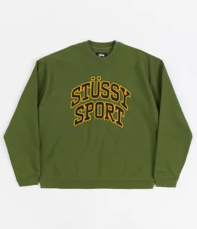 Stussy Relaxed Oversized Crewneck Sweatshirt - Green