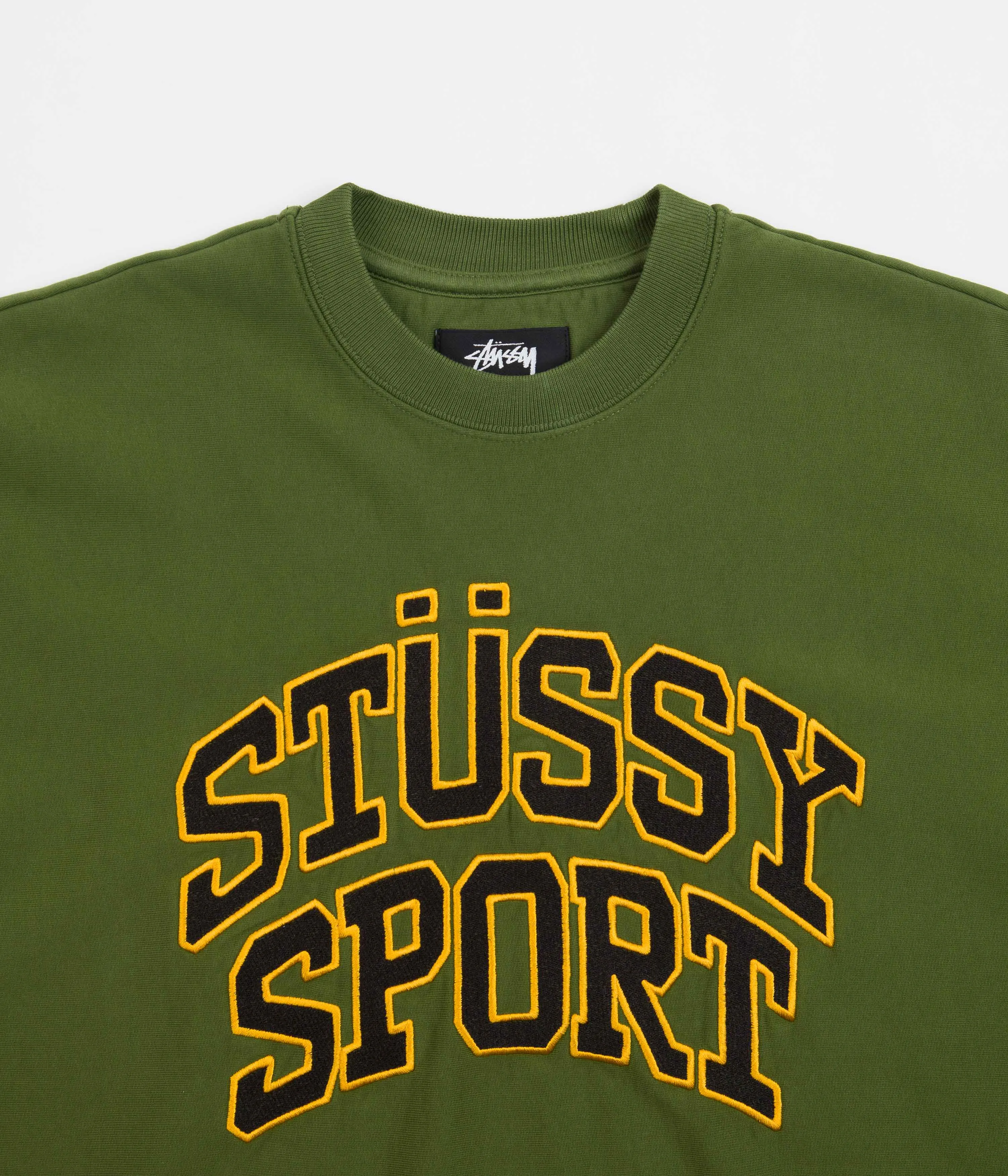 Stussy Relaxed Oversized Crewneck Sweatshirt - Green