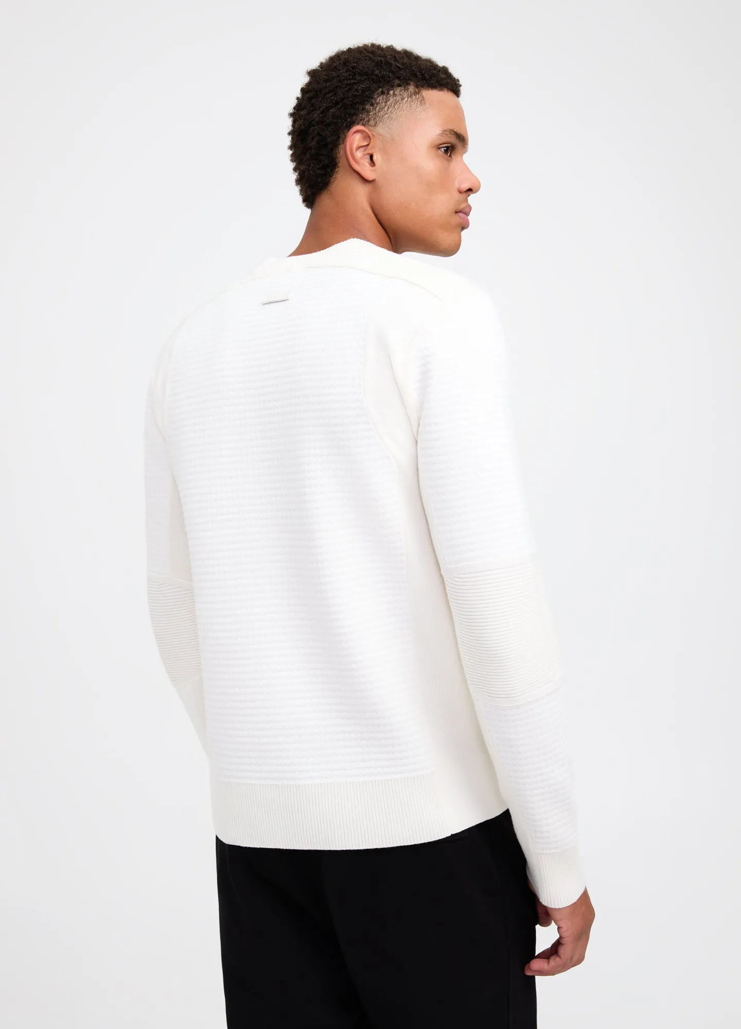 Textured Jacquard Sweater Ivory