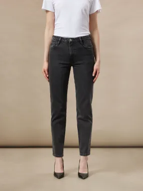 The Cyndi Straight Jean in Washed Black