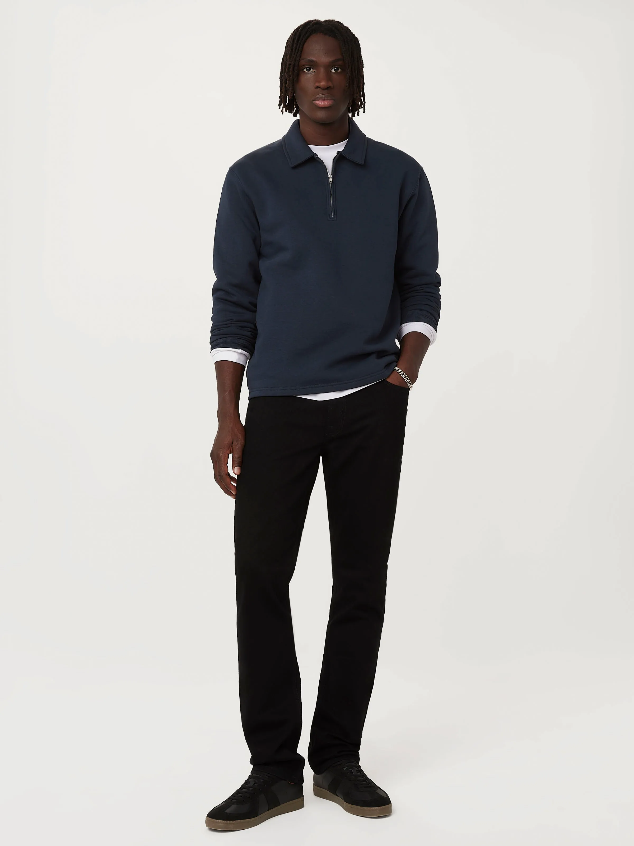 The Fleece Half-Zip Sweatshirt in Deep Blue