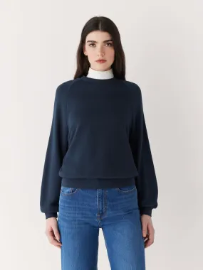 The French Terry Crewneck in Midnight Blue